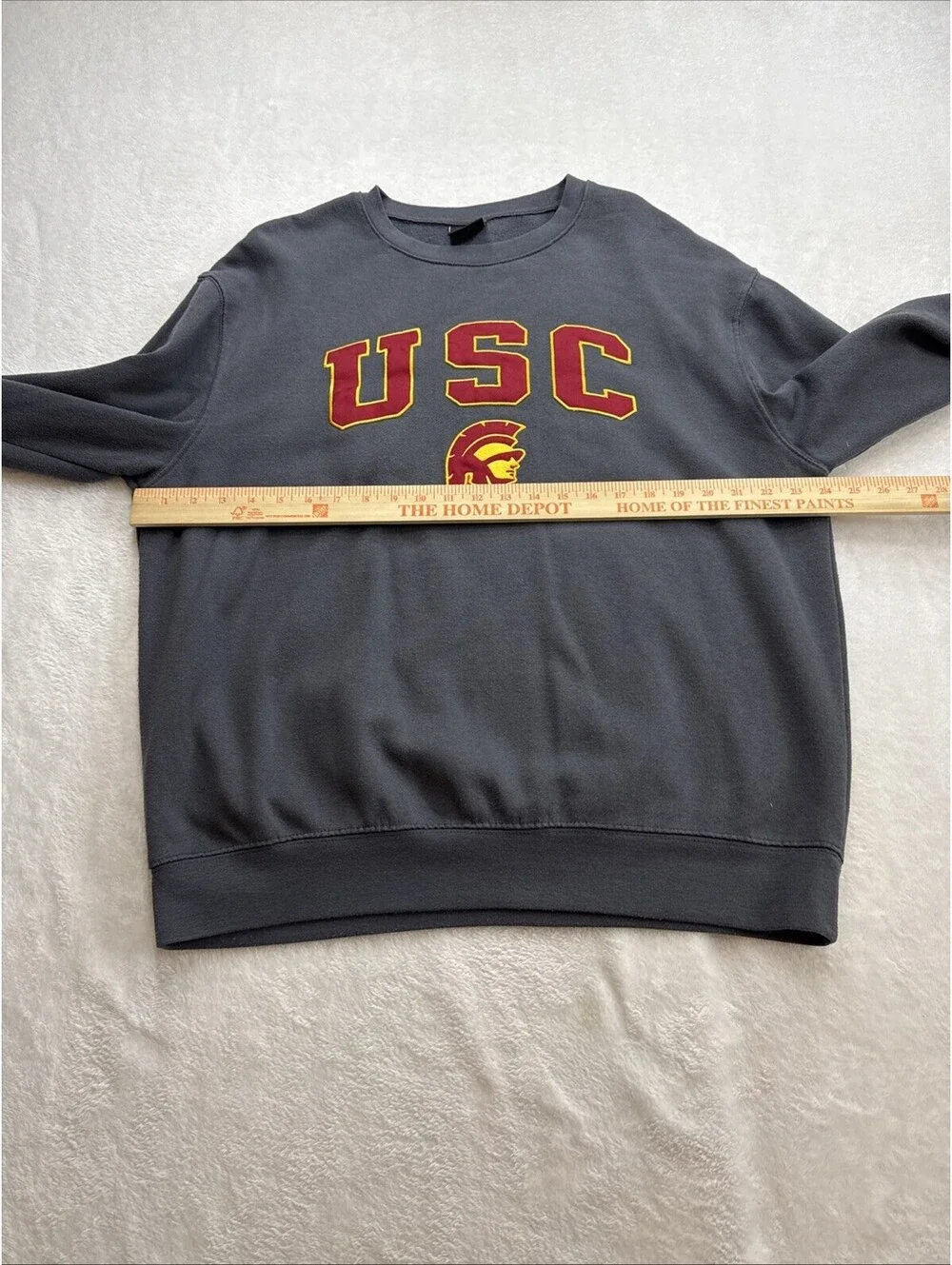 Vintage 90s USC Trojans Embroidered Crewneck Sweatshirt Adult XL Gray Colosseum